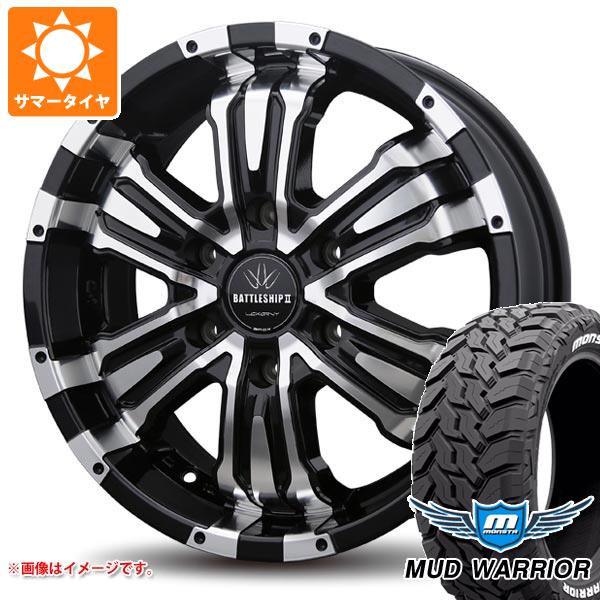 【タイヤ交換対象】NV350キャラバン E26用 サマータイヤ モンスタ マッドウォーリアー LT215/70R16 107/105Q ホワイトレター バドックス ロクサーニ バトルシップ2 6.5-16 タイヤホイール4本セット