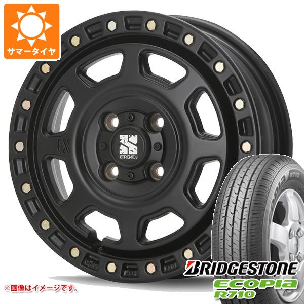 【タイヤ交換対象】エブリイワゴン DA17W用 サマータイヤ ブリヂストン エコピア R710 145/80R13 82/80N (145R13 6PR相当) MLJ エクストリームJ XJ07 4.0-13 タイヤホイール4本セット