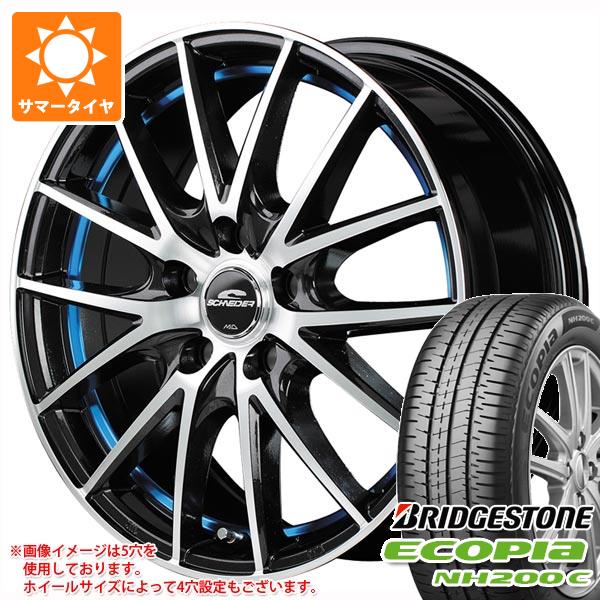 【タイヤ交換対象】サマータイヤ 165/55R15 75V ブリヂストン エコピア NH200C MIDホイールズ RX27 4.5-15 タイヤホイール4本セット