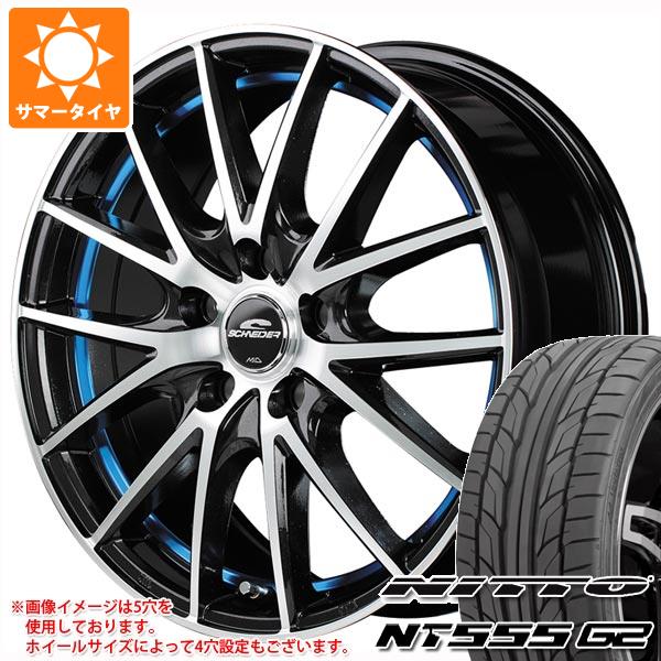 【タイヤ交換対象】サマータイヤ 215/45R17 91W XL ニットー NT555 G2 MIDホイールズ RX27 7.0-17 タイヤホイール4本セット