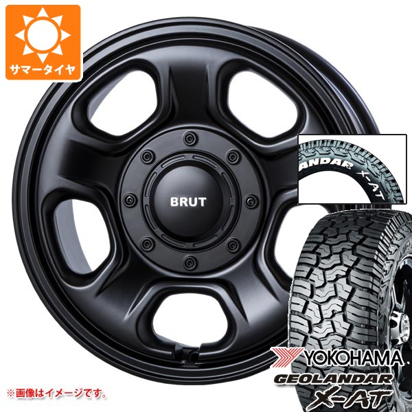 【タイヤ交換対象】ミツビシ アウトランダー GF/GG系用 2026年製 サマータイヤ ヨコハマ ジオランダー X-AT G016 225/70R16 103S ホワイトレター ブルート BR-33 6.5-16 タイヤホイール4本セット
