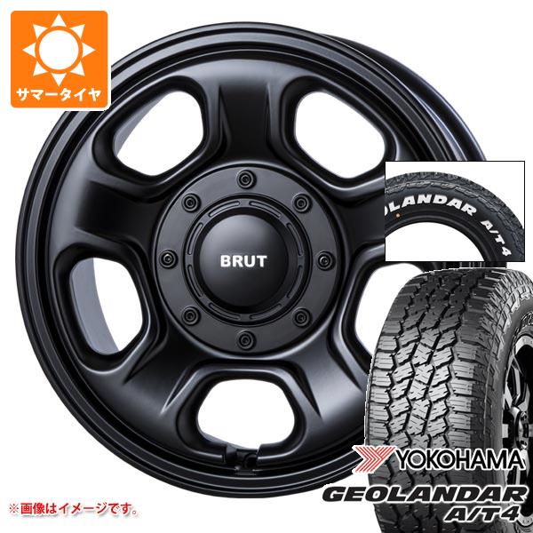 【タイヤ交換対象】トヨタ ハイエース 200系用 2026年製 サマータイヤ ヨコハマ ジオランダー A/T4 G018 215/65R16C 109/107S ホワイトレター ブルート BR-33 6.5-16 タイヤホイール4本セット