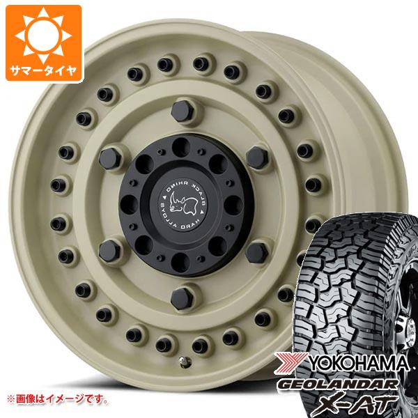 【タイヤ交換対象】5本セット ジープ ラングラー JK/JL系用 サマータイヤ ヨコハマ ジオランダー X-AT G016 35x12.50R17 LT 121Q ブラックレター ブラックライノ アーモリー タイヤホイール5本セット
