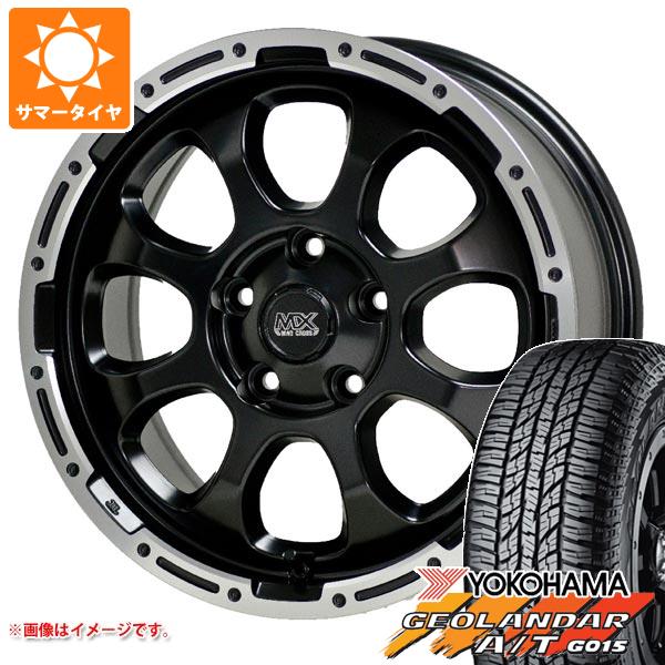 【タイヤ交換対象】デリカD:5用 サマータイヤ ヨコハマ ジオランダー A/T G015 P245/70R16 106T アウトラインホワイトレター マッドクロスグレイス 7.0-16 タイヤホイール4本セット