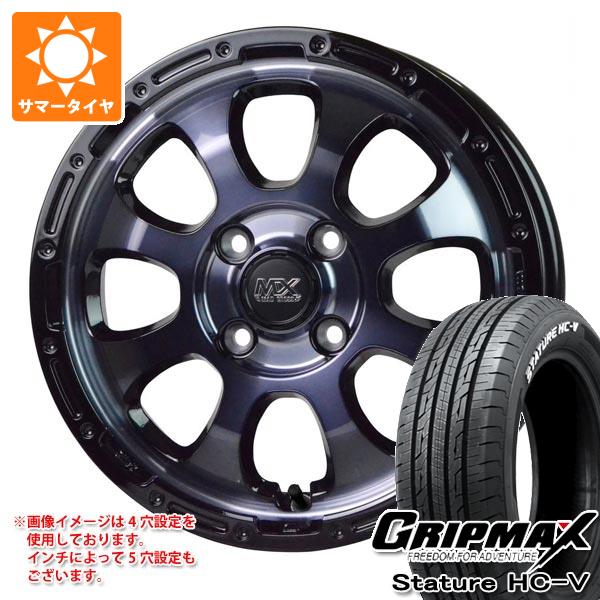 【タイヤ交換対象】キャリイ DA16T用 サマータイヤ グリップマックス スタチャー HC-V 145/80R12 80/78Q ホワイトレター マッドクロスグレイス 4.0-12 タイヤホイール4本セット｜タイヤ1番OFF-ROAD
