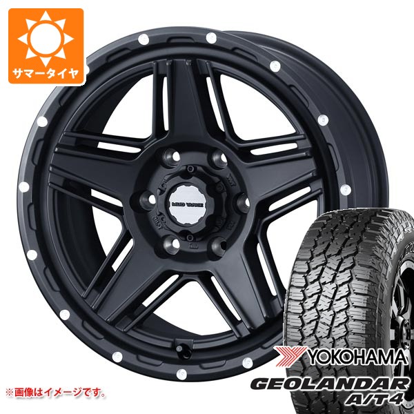 【タイヤ交換対象】トヨタ ハイエース 200系用 2026年製 サマータイヤ ヨコハマ ジオランダー A/T4 G018 215/70R16 100H ブラックレター マッドヴァンス07 6.5-16 タイヤホイール4本セット|タイヤ1番OFF-ROAD