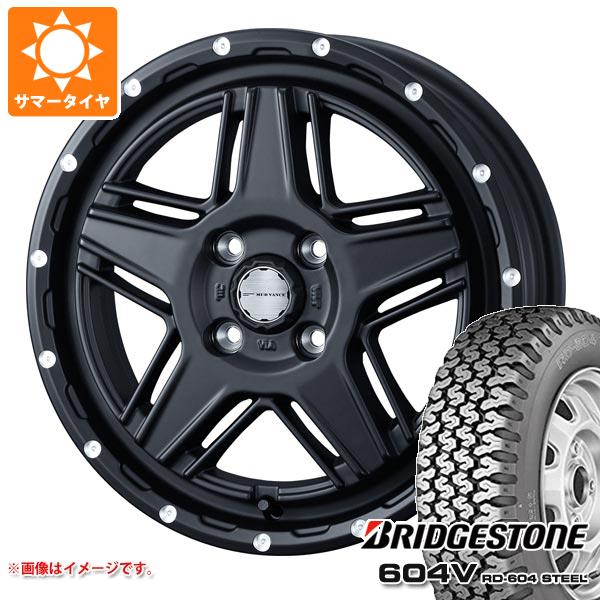 【タイヤ交換対象】ハイゼットトラック S500系用 サマータイヤ ブリヂストン 604V RD-604 スチール 155R12 6PR (155/80R12 83/81N相当) マッドヴァンス07 4.0-12 タイヤホイール4本セット｜タイヤ1番OFF-ROAD