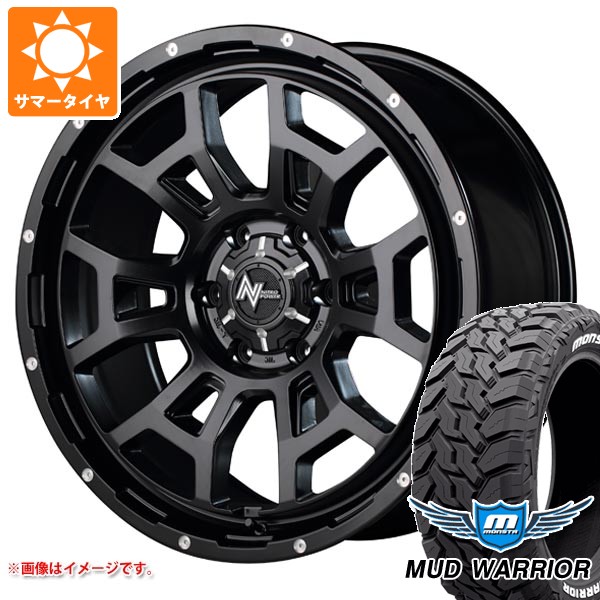 【タイヤ交換対象】ニッサン NV350キャラバン E26用 サマータイヤ モンスタ マッドウォーリアー LT215/70R16 107/105Q ホワイトレター ナイトロパワー H6 スラッグ 6.5-16 タイヤホイール4本セット