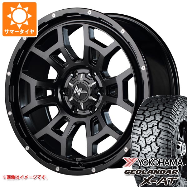 【タイヤ交換対象】NV350キャラバン E26用 2026年製 サマータイヤ ヨコハマ ジオランダー X-AT G016 LT215/70R16 100/97Q ブラックレター ナイトロパワー H6 スラッグ 6.5-16 タイヤホイール4本セット