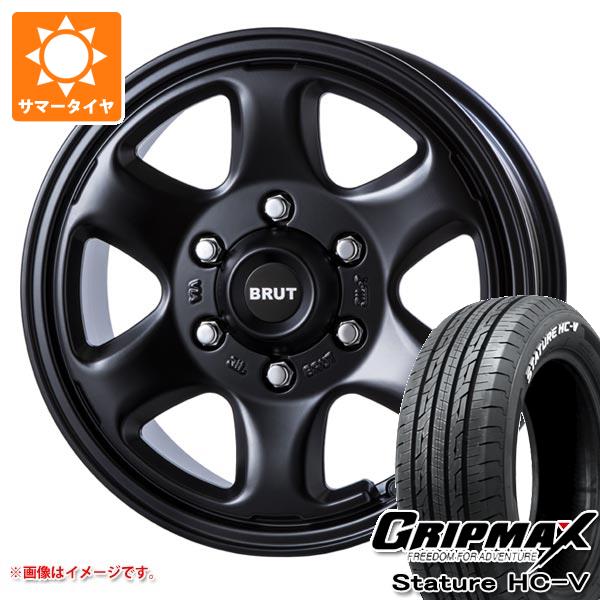 【タイヤ交換対象】ハイエース 200系用 サマータイヤ グリップマックス スタチャー HC-V 215/65R16C 109/107S ホワイトレター ブルート BR-44 6.5-16 タイヤホイール4本セット|タイヤ1番OFF-ROAD