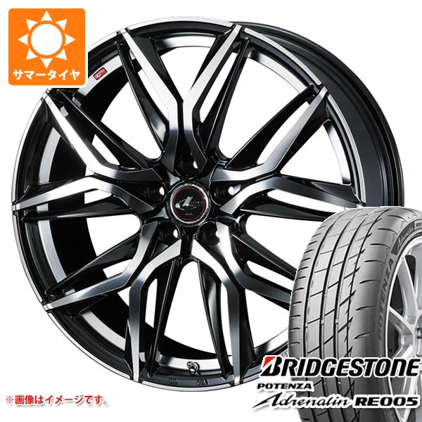 【タイヤ交換対象】サマータイヤ 225/40R19 93Y XL ブリヂストン ポテンザ アドレナリン RE005 レオニス LM 7.5-19 タイヤホイール4本セット