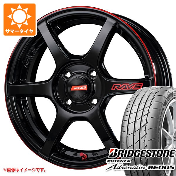 【タイヤ交換対象】サマータイヤ 165/50R16 75V ブリヂストン ポテンザ アドレナリン RE005 レイズ グラムライツ 57C6 タイムアタックエディション 5.5-16 タイヤホイール4本セット