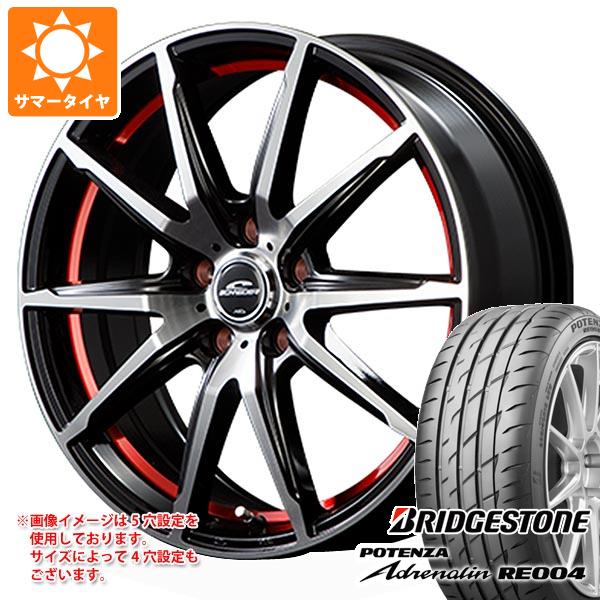 【タイヤ交換対象】サマータイヤ 225/50R17 98W XL ブリヂストン ポテンザ アドレナリン RE004 MIDホイールズ RX02 7.0-17 タイヤホイール4本セット