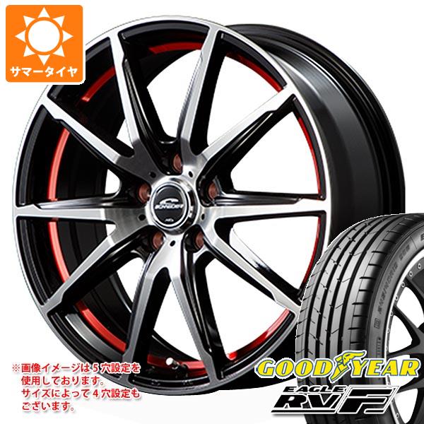 【タイヤ交換対象】サマータイヤ 215/50R18 92V グッドイヤー イーグル RV-F MIDホイールズ RX02 7.0-18 タイヤホイール4本セット