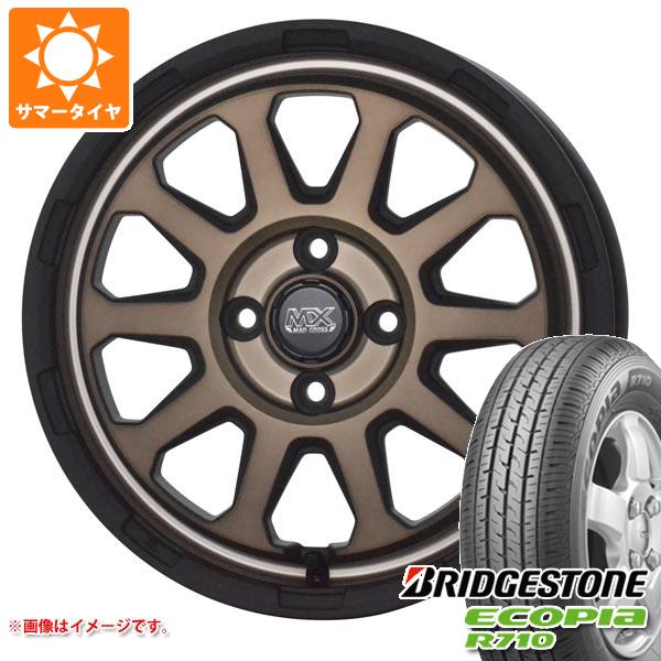 【タイヤ交換対象】サクシード プロボックス 160系用 サマータイヤ ブリヂストン エコピア R710 155/80R14 88/86N マッドクロスレンジャー 5.0-14 タイヤホイール4本セット