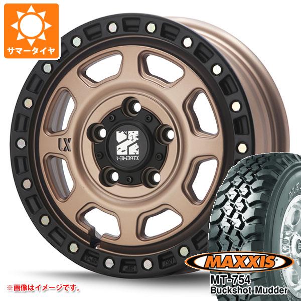 【タイヤ交換対象】タウンエース バン 400系用 2026年製 サマータイヤ マキシス MT-754 バックショットマッダー 195R14C 106/104R 8PR アウトラインホワイトレター MLJ エクストリームJ XJ07 5.0-14 タイヤホイール4本セット