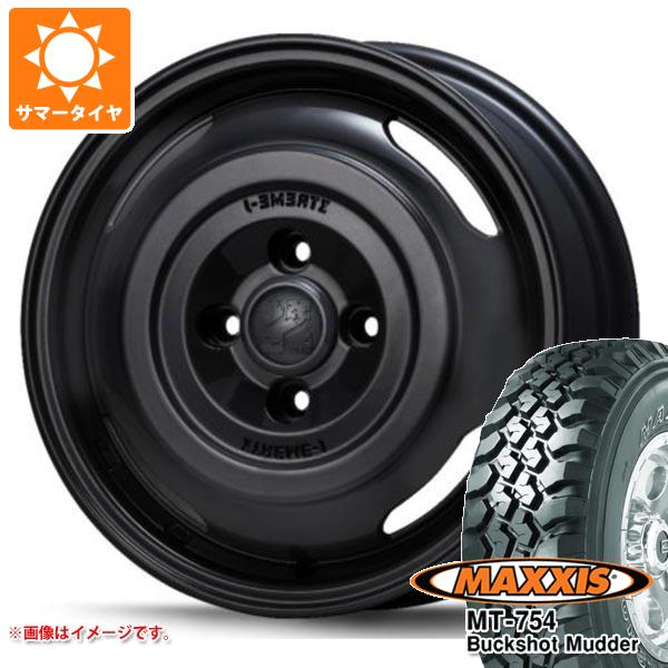 【タイヤ交換対象】サマータイヤ 195R14 106/104R 8PR マキシス MT-754 バックショットマッダー アウトラインホワイトレター MLJ エクストリームJ ジャーニー あげ軽 4.5-14 タイヤホイール4本セット