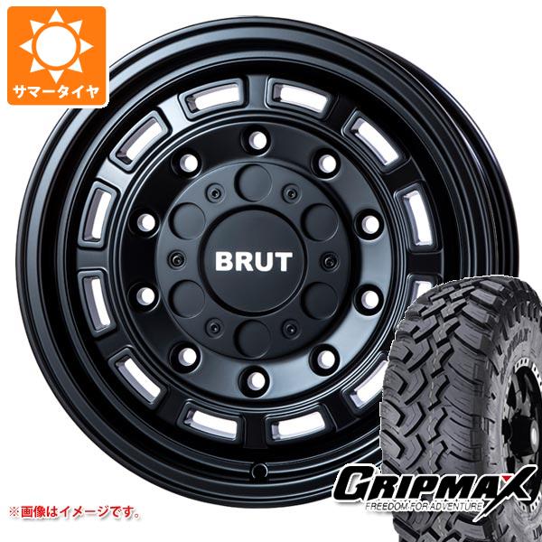 【タイヤ交換対象】ミツビシ デリカD5用 サマータイヤ グリップマックス マッドレイジ M/T LT235/70R16 106Q ホワイトレター ブルート BR-70 6.5-16 タイヤホイール4本セット