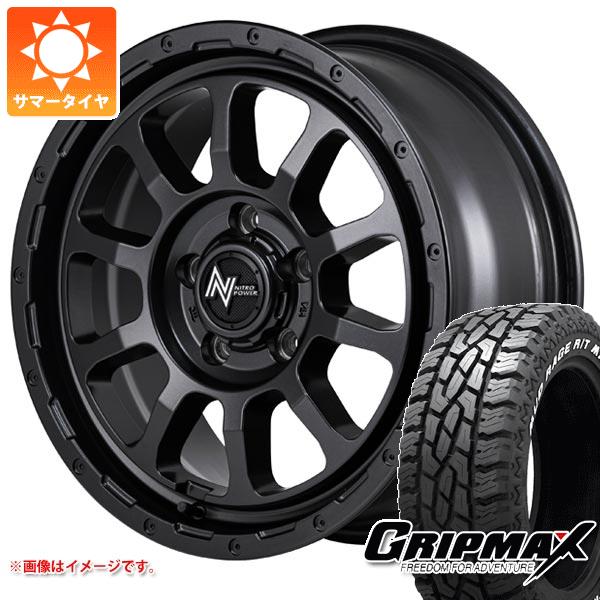 【タイヤ交換対象】デリカD:5用 サマータイヤ グリップマックス マッドレイジ R/T MAX LT215/70R16 100/97R ホワイトレター ナイトロパワー M10 パーシング バレルブラックエディション 7.0-16 タイヤホイール4本セット