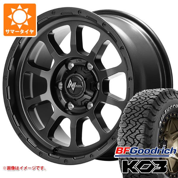 【タイヤ交換対象】トヨタ FJクルーザー 10系用 サマータイヤ BFグッドリッチ オールテレーンT/A KO3 LT265/70R17 118/115S ホワイトレター ナイトロパワー M10 パーシング バレルブラックエディション 8.0-17 タイヤホイール4本セット