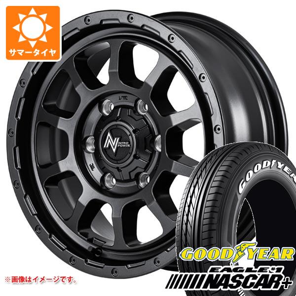 【タイヤ交換対象】ハイエース 200系用 2026年製 サマータイヤ グッドイヤー イーグル ＃1 ナスカープラス 215/65R16C 109/107R ホワイトレター ナイトロパワー M10 パーシング バレルブラックエディション 6.5-16 タイヤホイール4本セット