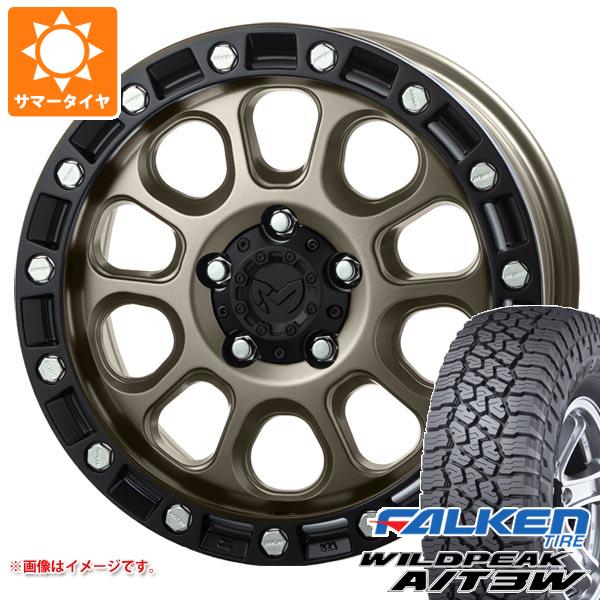 【タイヤ交換対象】ミツビシ デリカD5用 サマータイヤ ファルケン ワイルドピーク A/T3W LT225/75R16 115/112Q MKW M204 7.0-16 タイヤホイール4本セット