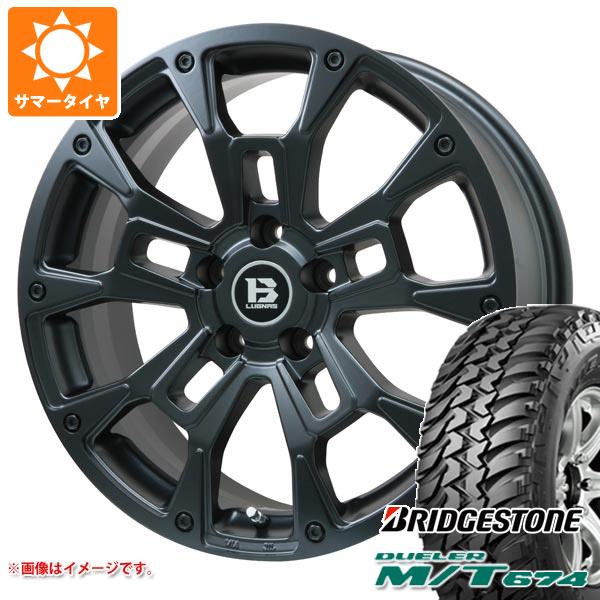 【タイヤ交換対象】デリカD:5用 サマータイヤ ブリヂストン デューラー M/T674 LT225/75R16 110/107Q アウトラインホワイトレター Bラグナス BRD 6.5-16 タイヤホイール4本セット