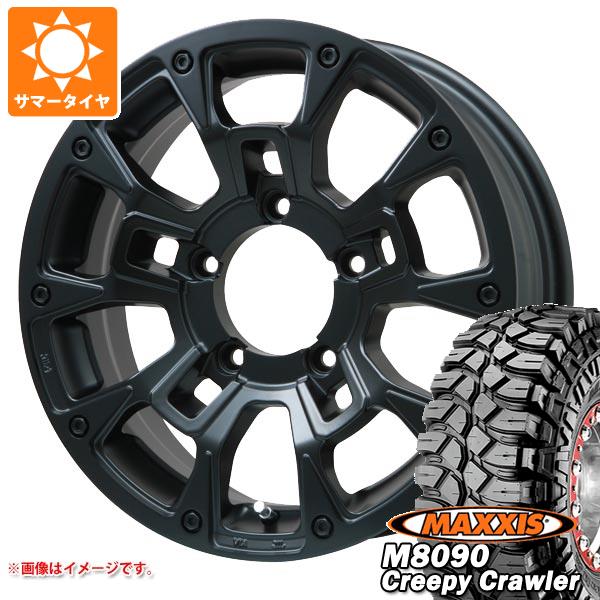 【タイヤ交換対象】ジムニー用 サマータイヤ マキシス M8090 クリーピークローラー 6.50-16LT 100K 6PR Bラグナス BRD 5.5-16 タイヤホイール4本セット