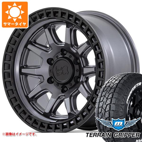 【タイヤ交換対象】ジープ ラングラー JK/JL系用 サマータイヤ モンスタ テレーングリッパー LT285/70R17 121/118R ホワイトレター ブラックライノ キャリコ タイヤホイール4本セット