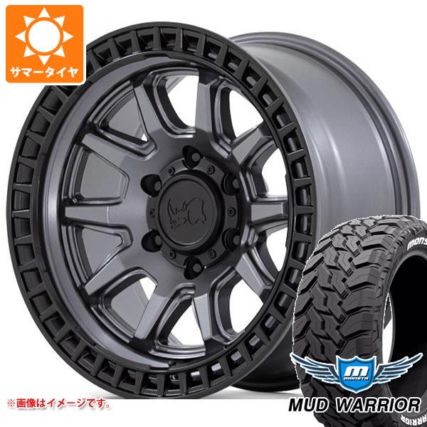 【タイヤ交換対象】ジープ ラングラー JK/JL系用 サマータイヤ モンスタ マッドウォーリアー LT265/70R17 121/118Q ホワイトレター ブラックライノ キャリコ タイヤホイール4本セット