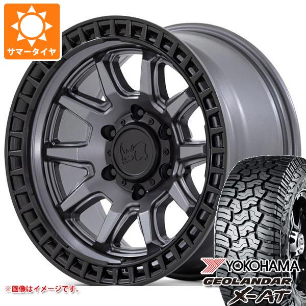【タイヤ交換対象】5本セット ジープ ラングラー JK/JL系用 サマータイヤ ヨコハマ ジオランダー X-AT G016 LT265/70R17 121/118Q ブラックレター ブラックライノ キャリコタイヤホイール5本セット