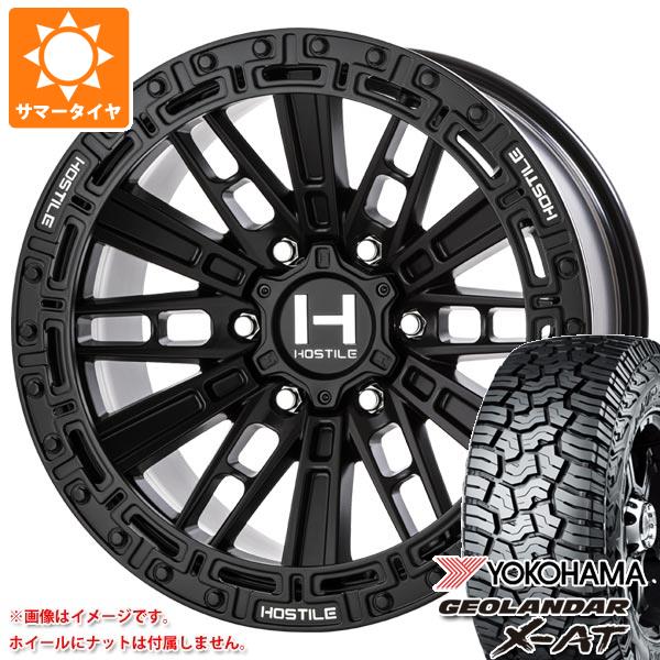 【タイヤ交換対象】FJクルーザー 10系用 サマータイヤ ヨコハマ ジオランダー X-AT G016 265/70R17 115T ブラックレター HOSTILE H129 モハベ 9.0-17 タイヤホイール4本セット