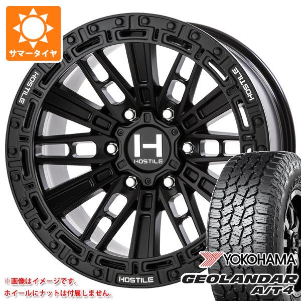 【タイヤ交換対象】トヨタ ランドクルーザー プラド 150系用 サマータイヤ ヨコハマ ジオランダー A/T4 G018 265/65R17 112T ブラックレター ホスタイル H129 モハベ 9.0-17 タイヤホイール4本セット