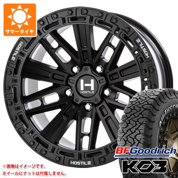 【タイヤ交換対象】ジープ ラングラー JK/JL系用 サマータイヤ BFグッドリッチ オールテレーンT/A KO3 LT285/70R17 121/118S ホワイトレター ホスタイル H129 モハベ タイヤホイール4本セット