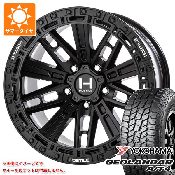 【タイヤ交換対象】ジープ ラングラー JK/JL系用 サマータイヤ ヨコハマ ジオランダー A/T4 G018 LT285/70R17 121/118S アウトラインホワイトレター ホスタイル H129 モハベ タイヤホイール4本セット