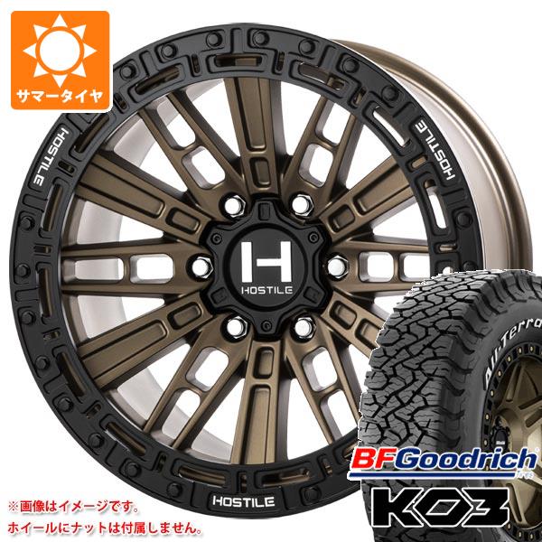 【タイヤ交換対象】ランドクルーザー プラド 150系用 サマータイヤ BFグッドリッチ オールテレーンT/A KO3 LT285/70R17 121/118S ホワイトレター ホスタイル H129 モハベ 9.0-17 タイヤホイール4本セット