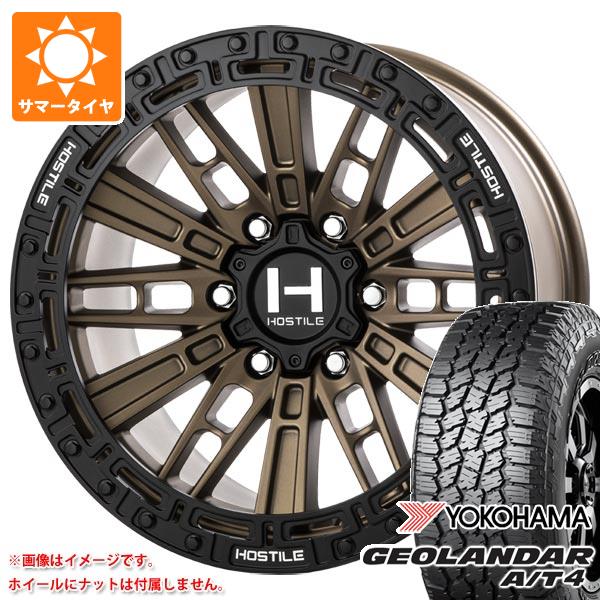 【タイヤ交換対象】トヨタ ハイラックス 120系用 2026年製 サマータイヤ ヨコハマ ジオランダー A/T4 G018 265/65R17 112T ブラックレター ホスタイル H129 モハベ 9.0-17 タイヤホイール4本セット