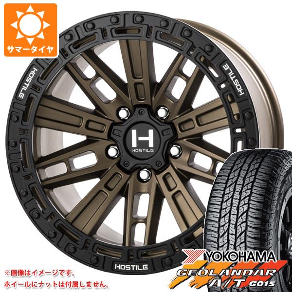 【タイヤ交換対象】ジープ ラングラー JK/JL系用 サマータイヤ ヨコハマ ジオランダー A/T G015 P285/70R17 117T アウトラインホワイトレター HOSTILE H129 モハベ タイヤホイール4本セット|タイヤ1番OFF-ROAD