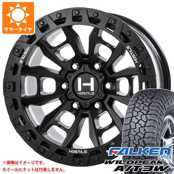 【タイヤ交換対象】ランドクルーザー プラド 150系用 サマータイヤ ファルケン ワイルドピーク A/T3W LT285/70R17 116Q HOSTILE H130 クランドン 9.0-17 タイヤホイール4本セット