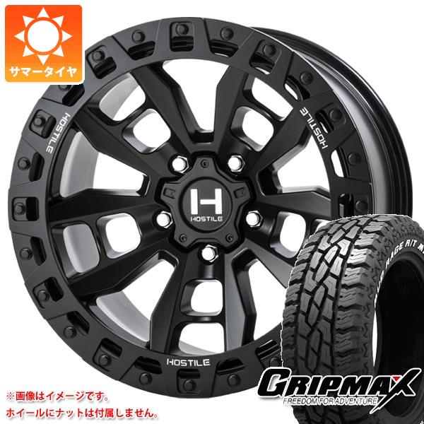 【タイヤ交換対象】ジープ ラングラー JK/JL系用 サマータイヤ グリップマックス マッドレイジ R/T MAX LT275/70R17 121/118Q ホワイトレター HOSTILE H130 クランドン タイヤホイール4本セット