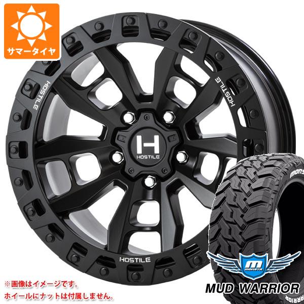【タイヤ交換対象】ジープ ラングラー JK/JL系用 サマータイヤ モンスタ マッドウォーリアー LT265/70R17 121/118Q ホワイトレター HOSTILE H130 クランドン タイヤホイール4本セット