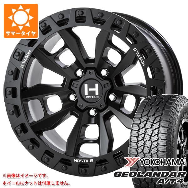 【タイヤ交換対象】ジープ ラングラー JK/JL系用 サマータイヤ ヨコハマ ジオランダー A/T4 G018 LT295/70R17 121/118S ブラックレター ホスタイル H130 クランドン タイヤホイール4本セット｜タイヤ1番OFF-ROAD