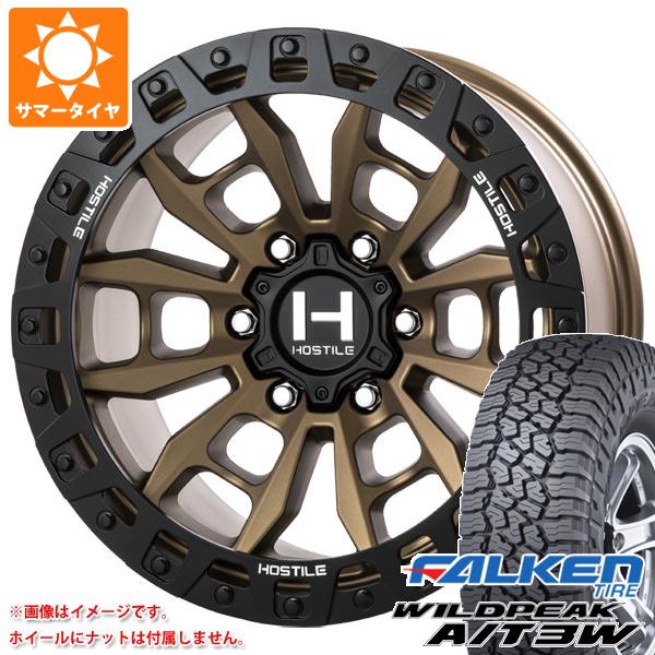【タイヤ交換対象】FJクルーザー 10系用 サマータイヤ ファルケン ワイルドピーク A/T3W LT285/70R17 116Q HOSTILE H130 クランドン 9.0-17 タイヤホイール4本セット