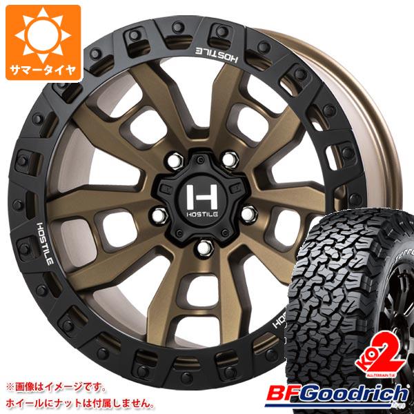 【タイヤ交換対象】ジープ ラングラー JK/JL系用 サマータイヤ BFグッドリッチ オールテレーンT/A KO2 33x12.50R17LT 120S ブラックレター HOSTILE H130 クランドン タイヤホイール4本セット|タイヤ1番OFF-ROAD
