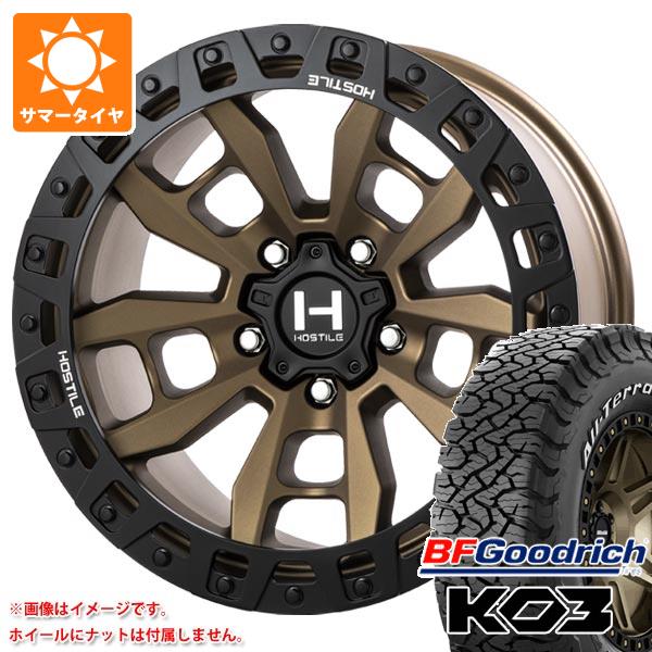 【タイヤ交換対象】ジープ ラングラー JK/JL系用 サマータイヤ BFグッドリッチ オールテレーンT/A KO3 LT285/70R17 121/118S ホワイトレター ホスタイル H130 クランドン タイヤホイール4本セット