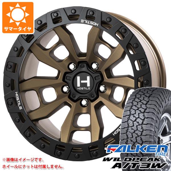 【タイヤ交換対象】ジープ ラングラー JK/JL系用 サマータイヤ ファルケン ワイルドピーク A/T3W LT285/70R17 116Q HOSTILE H130 クランドン タイヤホイール4本セット