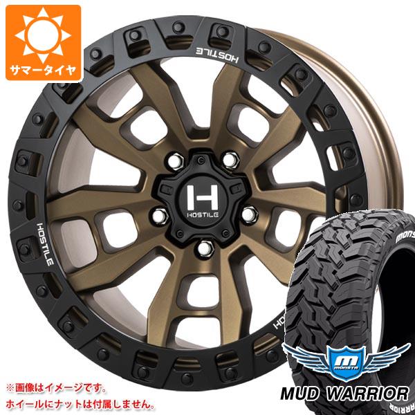 【タイヤ交換対象】ジープ ラングラー JK/JL系用 サマータイヤ モンスタ マッドウォーリアー LT265/70R17 121/118Q ホワイトレター HOSTILE H130 クランドン タイヤホイール4本セット