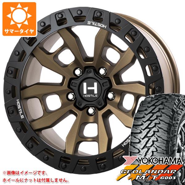 【タイヤ交換対象】ジープ ラングラー JK/JL系用 2026年製 サマータイヤ ヨコハマ ジオランダー M/T G003 LT265/70R17 121/118Q HOSTILE H130 クランドン タイヤホイール4本セット｜タイヤ1番OFF-ROAD