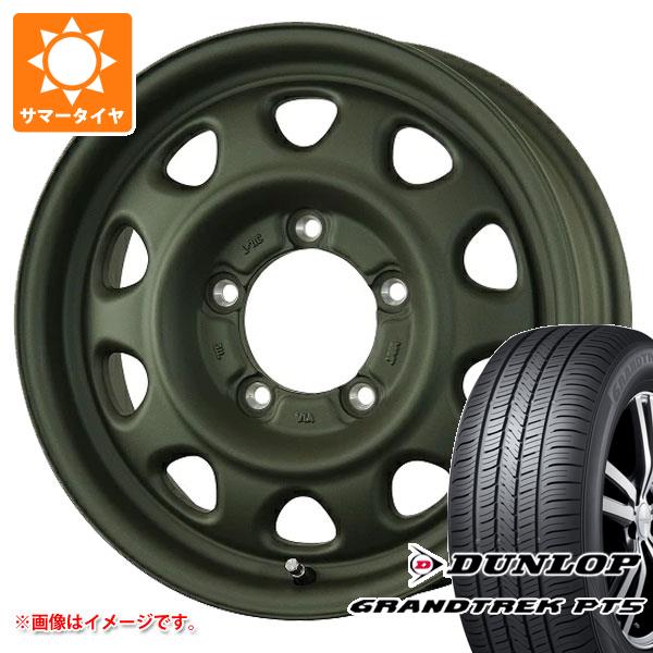 【タイヤ交換対象】5本セット ジムニー用 サマータイヤ ダンロップ グラントレック PT5 175/80R16 91S ランドフット SWZ 5.5-16 タイヤホイール5本セット|タイヤ1番OFF-ROAD