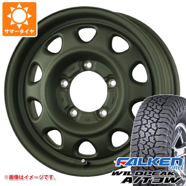 【タイヤ交換対象】5本セット ジムニー用 サマータイヤ ファルケン ワイルドピーク A/T3W 175/80R16 91S ランドフット SWZ 5.5-16 タイヤホイール5本セット